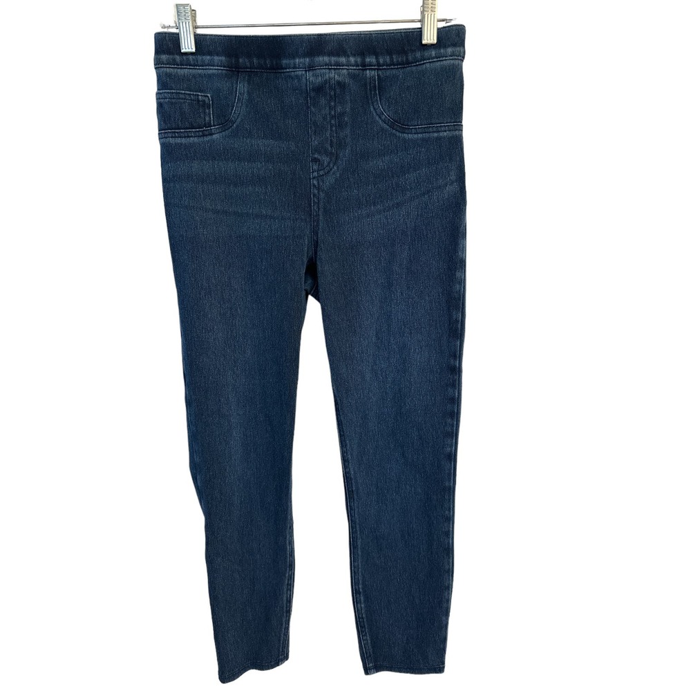 SPANX Jean-Ish Ankle Leggings in Twilight Rinse Size M High Rise Blue